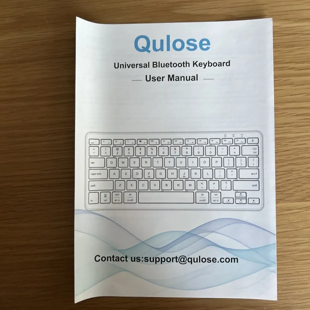 Qulose Bluetooth Ultra-Slim Keyboard for iOS, Windows, Android Rechargeable